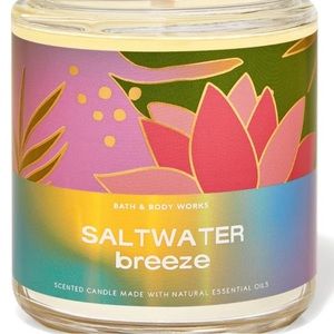 Bath and body works saltwater breeze single wick candle